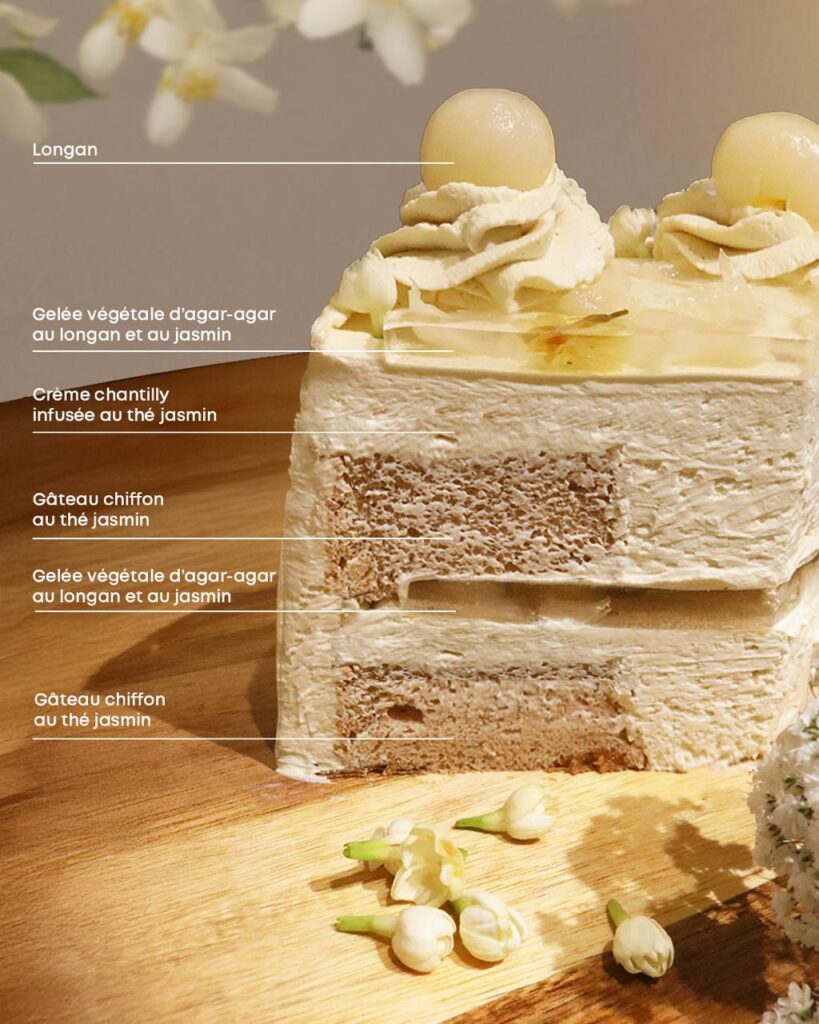 Fu Chiffon Jasmin et Longan - Decoupe